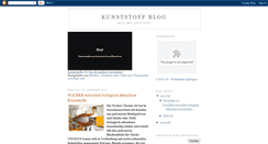 Desktop Screenshot of kunststoff-blog.blogspot.com