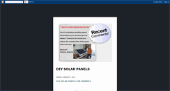 Desktop Screenshot of diysolarpanelsfordummies.blogspot.com