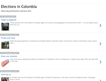 Tablet Screenshot of electionsincolombia.blogspot.com