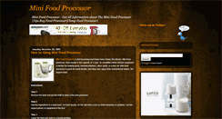 Desktop Screenshot of mini-food-processor.blogspot.com