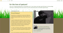 Desktop Screenshot of fortheloveofpasture.blogspot.com