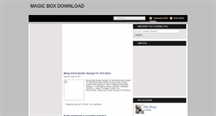 Desktop Screenshot of magicboxdownload.blogspot.com