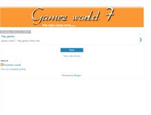 Tablet Screenshot of gamezworld7.blogspot.com