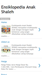 Mobile Screenshot of ensiklopedia-anak-shaleh.blogspot.com