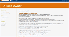 Desktop Screenshot of a-bike-owner.blogspot.com