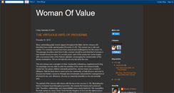 Desktop Screenshot of amwomanofvalue.blogspot.com