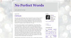 Desktop Screenshot of noperfectwords.blogspot.com