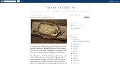 Desktop Screenshot of dinneryesterday.blogspot.com