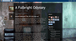 Desktop Screenshot of fulbrightodyssey.blogspot.com