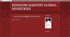 Desktop Screenshot of kingdomharvestglobalministries.blogspot.com