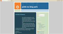 Desktop Screenshot of jardindublogparis.blogspot.com