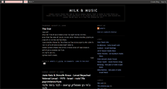 Desktop Screenshot of milkandmusic.blogspot.com