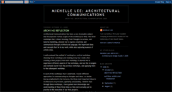 Desktop Screenshot of michelle-lee-arch1142.blogspot.com