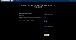 Desktop Screenshot of countrymusicsucks.blogspot.com