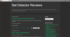 Desktop Screenshot of batdetecting.blogspot.com