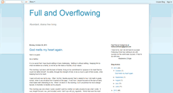 Desktop Screenshot of fullandoverflowing.blogspot.com