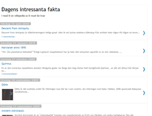 Tablet Screenshot of dagensintressantafakta.blogspot.com