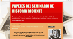 Desktop Screenshot of papelesdelseminariodehistoriareciente.blogspot.com