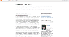 Desktop Screenshot of allthingsjoshua.blogspot.com