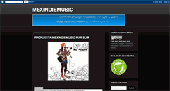 Desktop Screenshot of mexindiemusica.blogspot.com