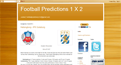 Desktop Screenshot of footballpredictions1x2.blogspot.com