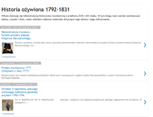 Tablet Screenshot of historiaozywiona1792-1831.blogspot.com