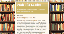 Desktop Screenshot of pathofaleader.blogspot.com