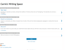Tablet Screenshot of carrieswritingspace.blogspot.com