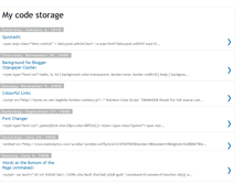 Tablet Screenshot of mycodestorage.blogspot.com