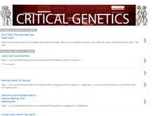 Tablet Screenshot of criticalgenetics.blogspot.com