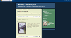 Desktop Screenshot of kootenaylakegallery.blogspot.com