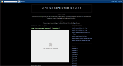 Desktop Screenshot of life-unexpected-online.blogspot.com