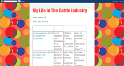 Desktop Screenshot of mylifeinthecattleindustry.blogspot.com