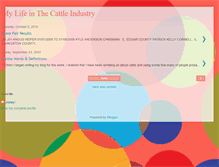 Tablet Screenshot of mylifeinthecattleindustry.blogspot.com