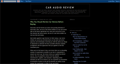 Desktop Screenshot of caraudioreviewsystem.blogspot.com