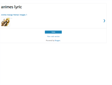 Tablet Screenshot of animes-lyric.blogspot.com