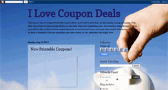 Desktop Screenshot of ilovecoupondeals.blogspot.com