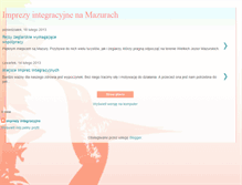 Tablet Screenshot of imprezy-integracyjne-na-mazurach.blogspot.com