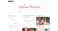 Desktop Screenshot of anglicanpatrimony.blogspot.com