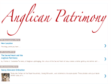 Tablet Screenshot of anglicanpatrimony.blogspot.com