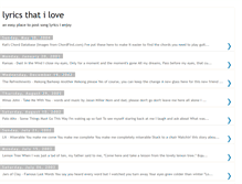 Tablet Screenshot of lyricsthatilove.blogspot.com