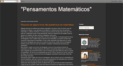 Desktop Screenshot of pensamentosmatematicos.blogspot.com
