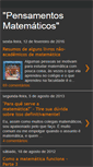 Mobile Screenshot of pensamentosmatematicos.blogspot.com