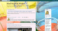 Desktop Screenshot of madsciencewriter.blogspot.com