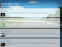 Tablet Screenshot of hanasgreenliving.blogspot.com