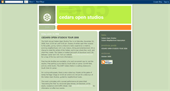 Desktop Screenshot of cedarsopenstudios.blogspot.com