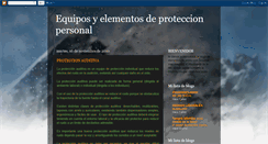 Desktop Screenshot of equiposyelementosdeproteccionpersonal.blogspot.com