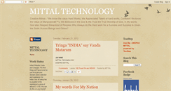 Desktop Screenshot of mittaltechnology.blogspot.com