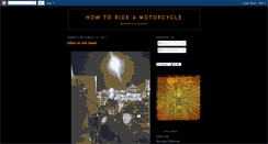 Desktop Screenshot of howtorideamotorcycle.blogspot.com