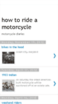 Mobile Screenshot of howtorideamotorcycle.blogspot.com